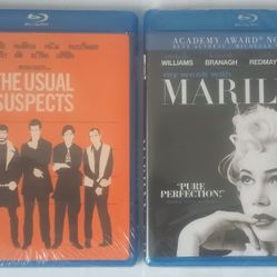 "Usual Suspects" & "My Week With Marilyn" BRAND-NEW Blu-Rays