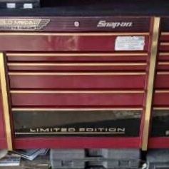 Snap-on 72” Gold Medal Special Edition Tribute To Excellence toolbox loaded with tools. 