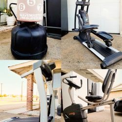 Punching Stand,  Exercise Bike, Elliptical And TreadClimber. 