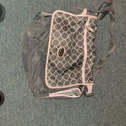 Gray Ans Pink Diaper Bag