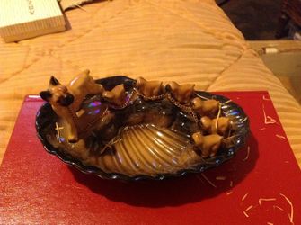 Vintage boxer dog ashtray