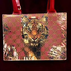 Valentino Meline Tiger Leather Tote In Red for Sale in Chandler AZ OfferUp