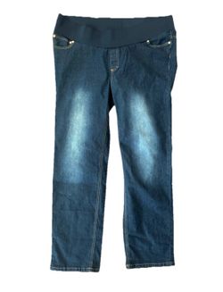 Oh! Mama Jeggings Jeans Leggings Elastic Waist Size 2XL Plus Size Dark Wash