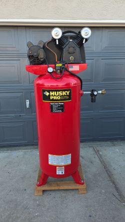 PREFECT FOR PAINTING Husky Pro 60 Gallon Air Compressor –Twin-V style Cast Iron Pump – 10.2 SCFM
