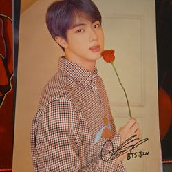BTS Bangtan boys Jin signed posters kpop