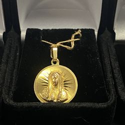 14K VIRGIN MARY PENDANT