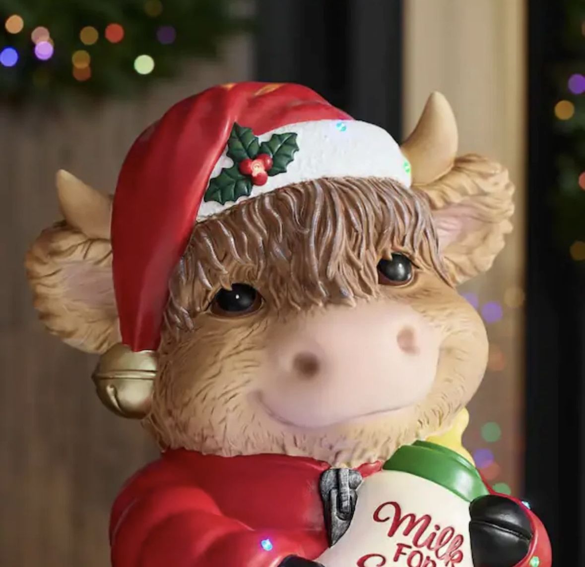 🎄Home Accents Holiday 2.5ft. LED Cow Blow Mold Christmas Decor🎄