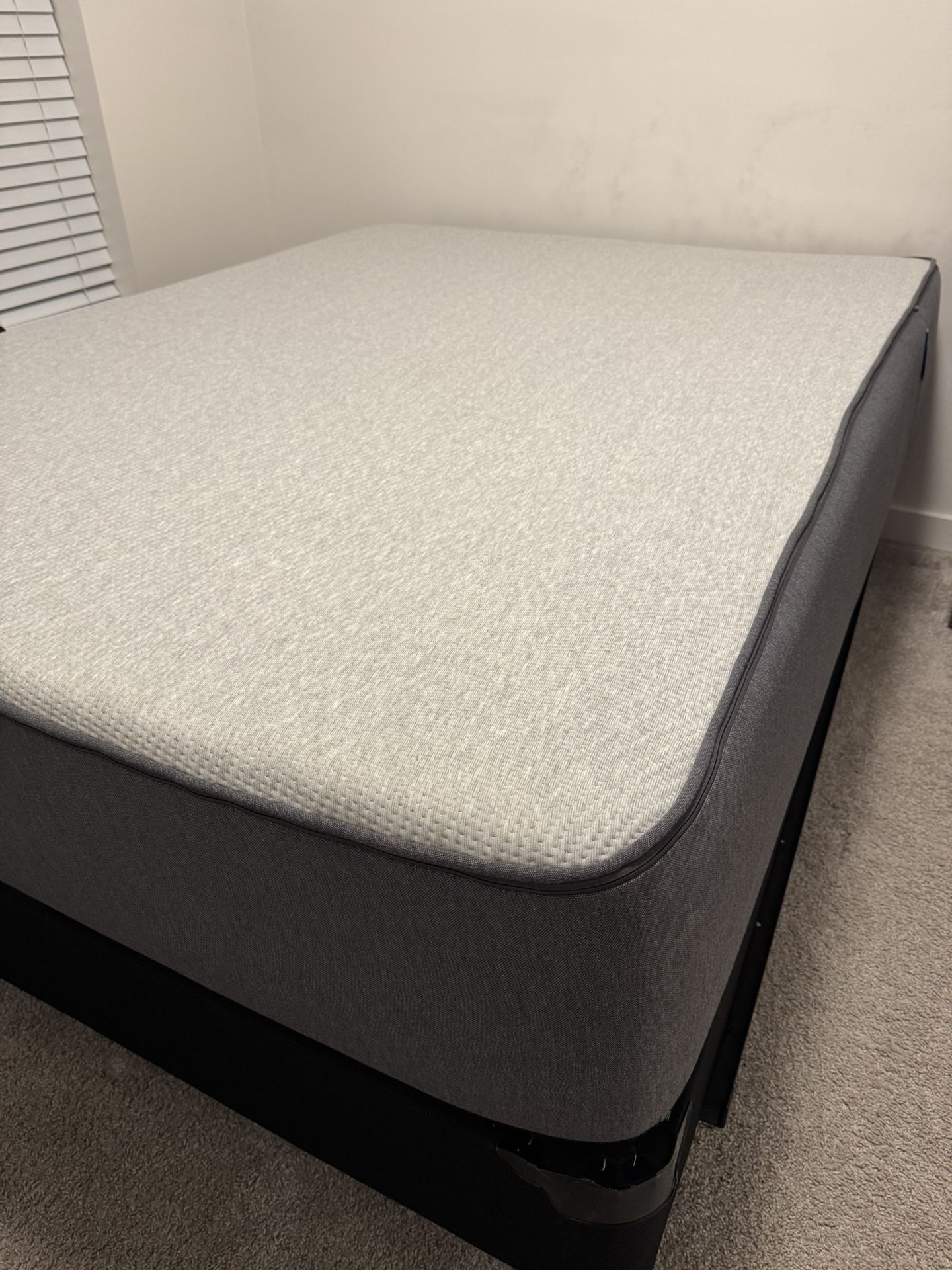 Casper Queen Mattress, Boxspring, and Metal Frame