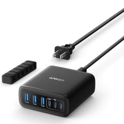 Anker Desktop Charger, Fast Charging USB C Charger with 112W Max 6-Port Desk Accessories