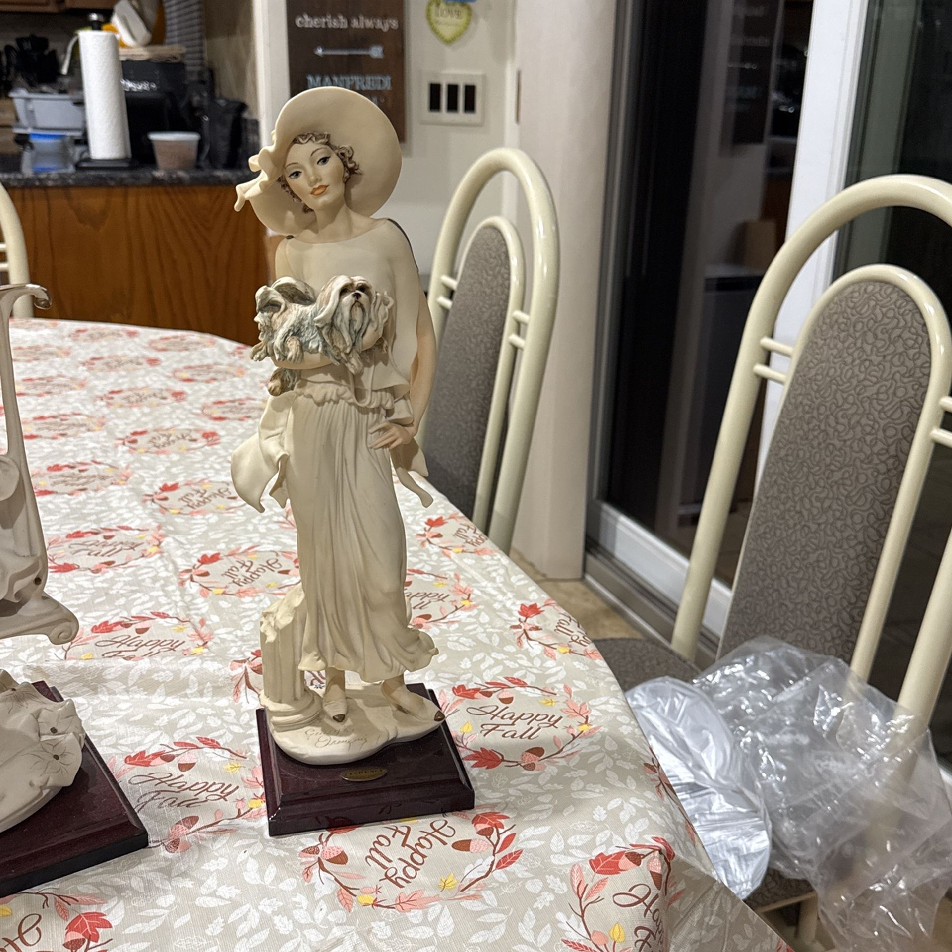 Armani Statue Lady And Dog 