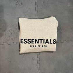 Authentic Essentials fear of god hoodie light oatmeal gray
