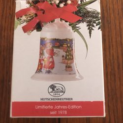 Hutschenreuther ANNUAL CHRISTMAS BELL ORNAMENT 1996 VTG Box German 1978