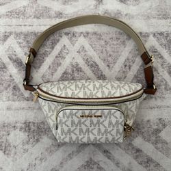 Michael Kors Unisex Fanny Pack - Cream, Beige, Tan