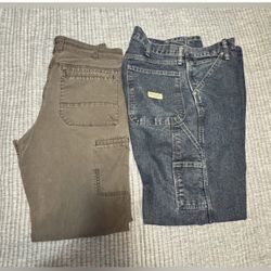 CABELAL'S &WRANGLER JEANS MEN Size 34