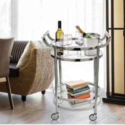 Silver Bar Cart