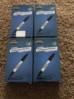 black permanent marker 12 pack