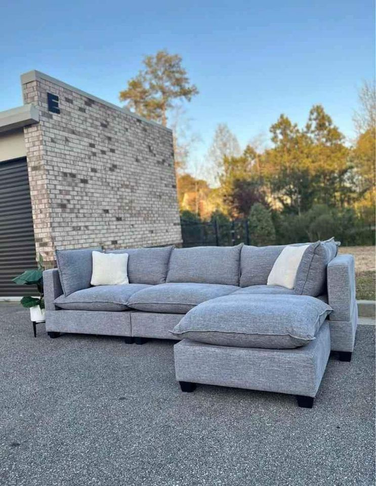 π Brand new grey sectional couch | Same day delivery