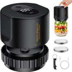 Electric Mason Jar Vacuum Ever Sealer Kit for Wide/ Regular Mouth Jars &10 Lids