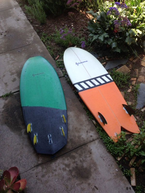 5'5 mini Simmons quad surfboard