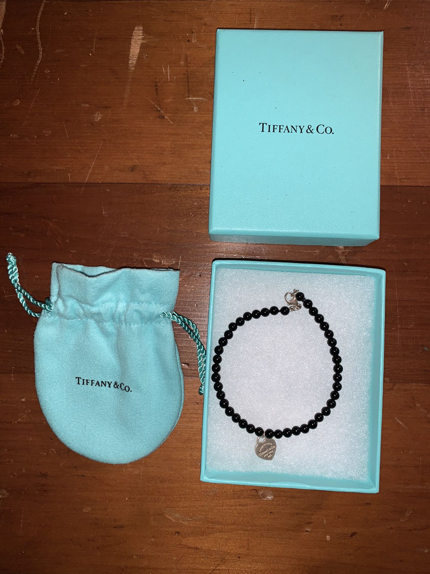 Tiffany’s Bead With .925 Silver Heart Bracelet.
