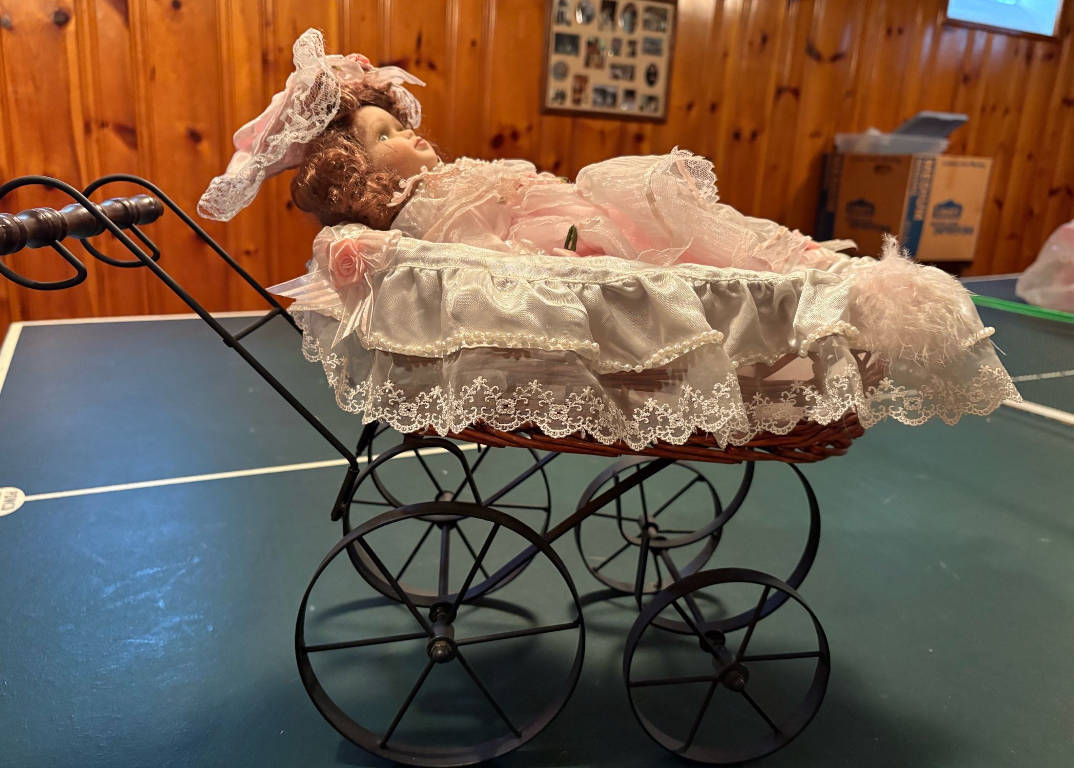 Vintage Doll with Pram