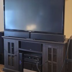 65" Toshiba DLP 1080P HDTV and Entertainment Center/ TV Stand