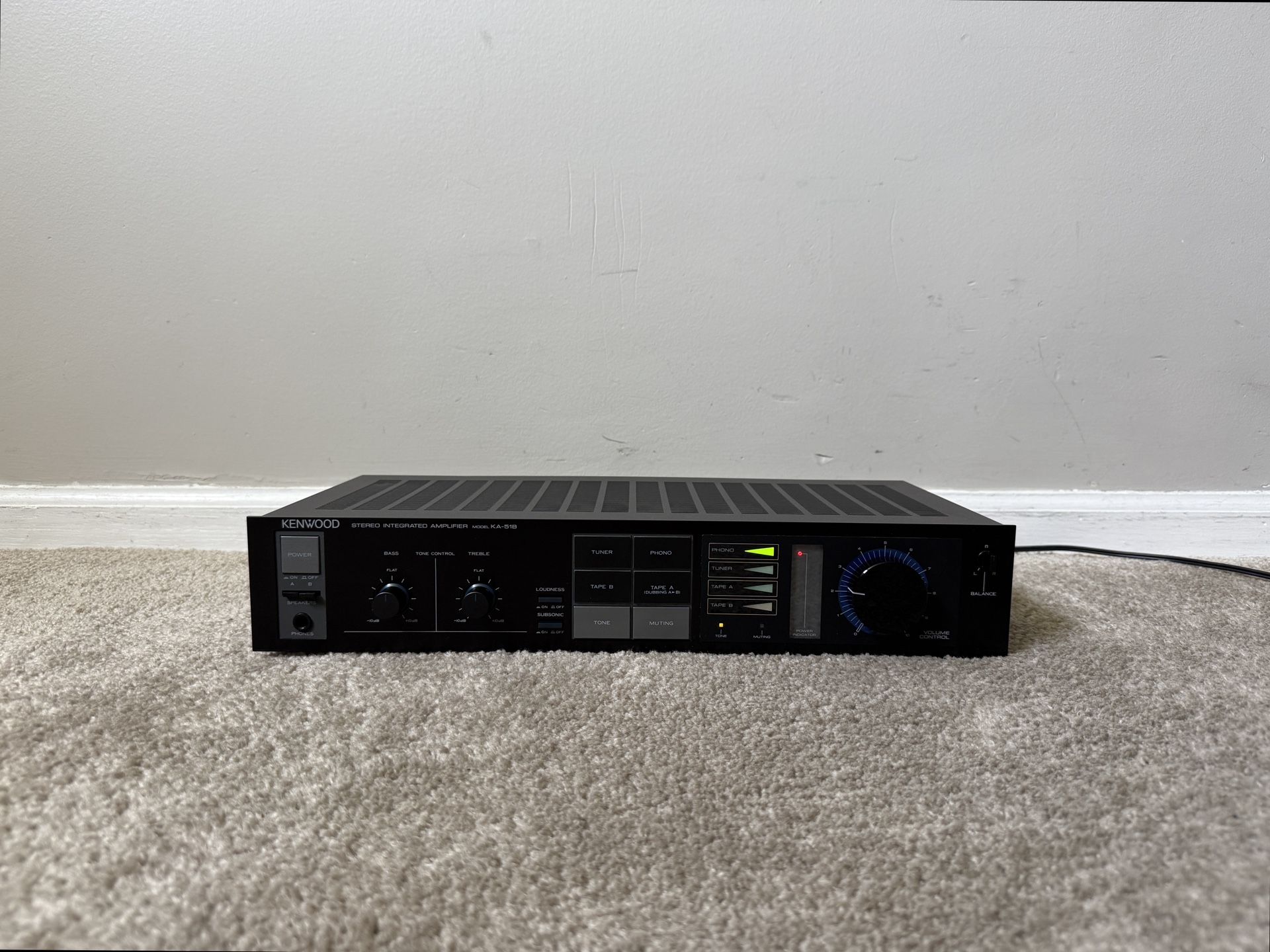 Kenwood KA-51B Home Stereo Audio Integrated Amplifier