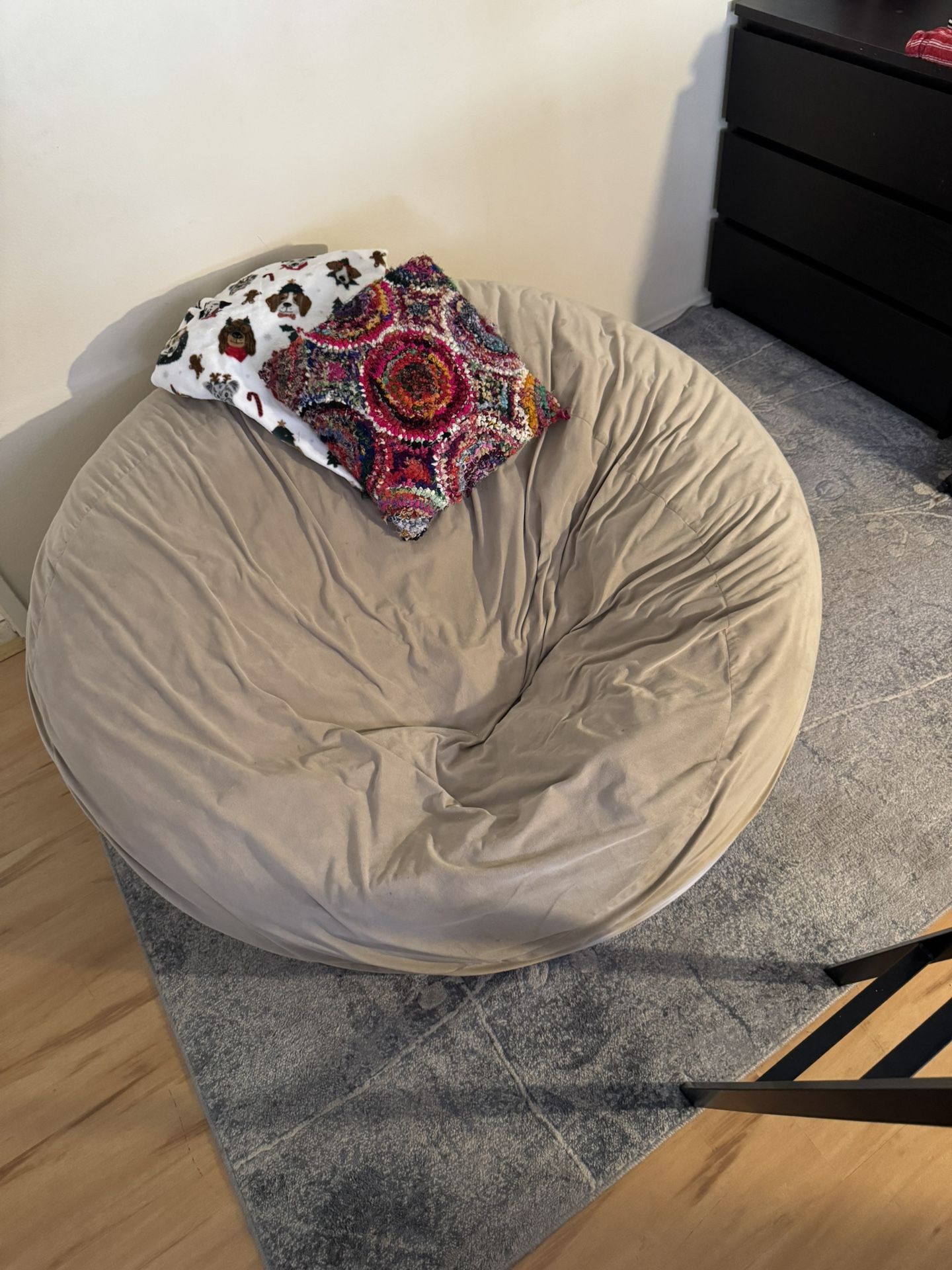 5 Foot, Ultimate Sack 5000 Bean Bag Chair w/Camel Sueded Cover