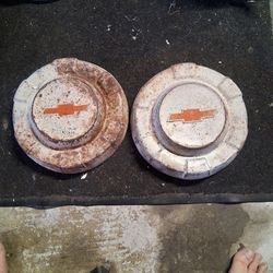60's  era vintage C-10 hubcaps