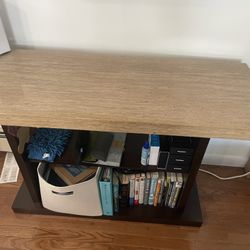 Side Table Faux Marble Top