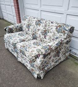 Lay-Z-Boy Two-Cushion Sofa Of French Style/Vintage/Regency With Recliner/Pull Out Sleeper With Mattress