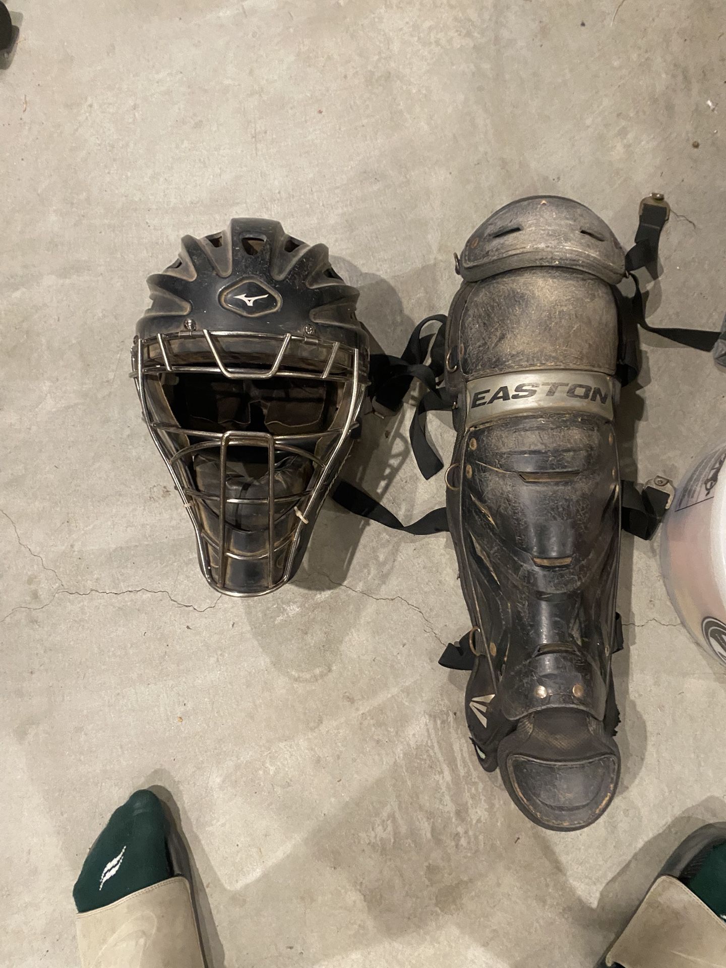 Catchers Gear (helmet And Shin guards)