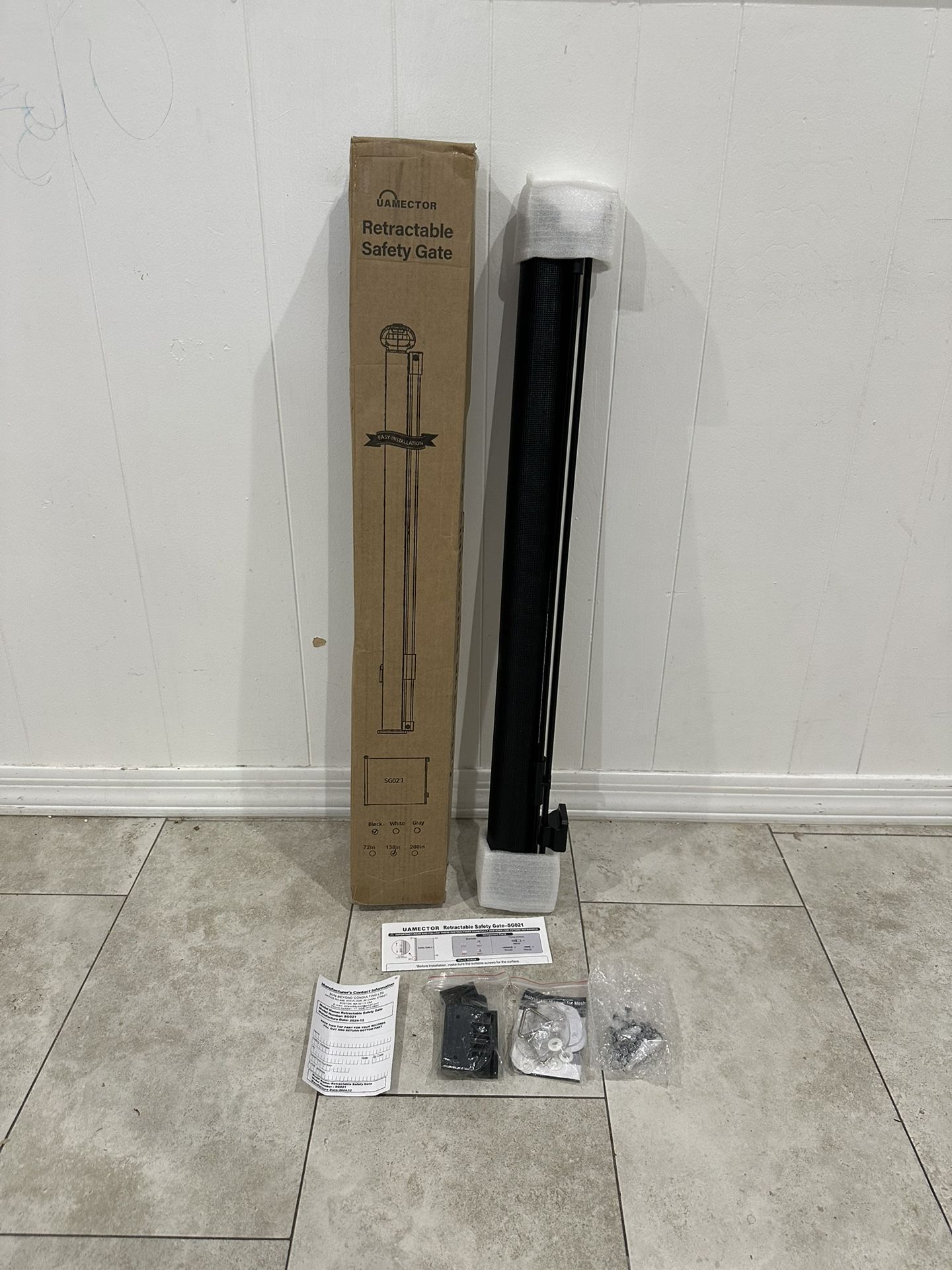 Extra Wide Retractable Gate - Fits Openings up to 138”