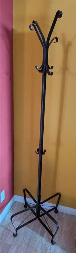 Wrought iron coat tree