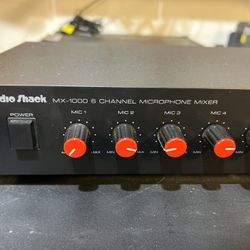 Radio Shack MX-1000 6-Channel Rack Mount Microphone Mixer  