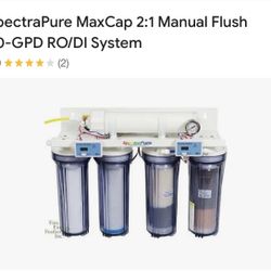 Fish Tank Filter, SpectraPure MaxCap 2:1 Manual Flush 90-GPD RO/DI System
