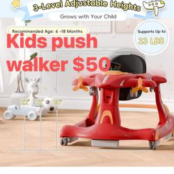 🔥ON SALE🔥6-in-1 kid Walker with Adjustable Speed Wheels