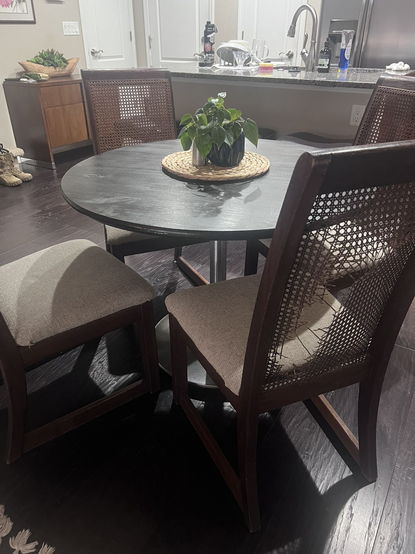 Small Wood Dining Table with Chairs