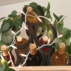 Wine Rack Real Horse Shoe Wine Encluded Not The Leaves.