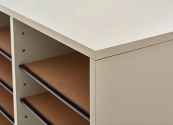 New Gray Safco® Adjustable Compartment Wood Literature Organizer