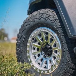 New 17x8.5 Basta RF2 machined wheels Jeep Gladiator Wrangler 5x127 off road 5 lug rims