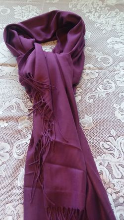 Beautiful Purple Cashmere Scarf/Shaw