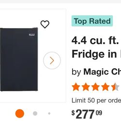 Magic Chef 4.4 Cu Ft Mini Fridge with Freezer