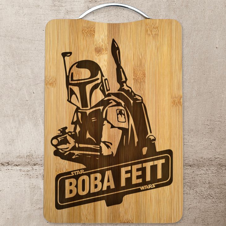 Boba Fet Laser Engraved Cutting Board