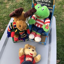 Animated Moose and Frog, and Shoney Bear