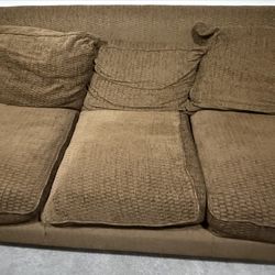 Comfy Brown Sofa (& Chase: See Other Post)
