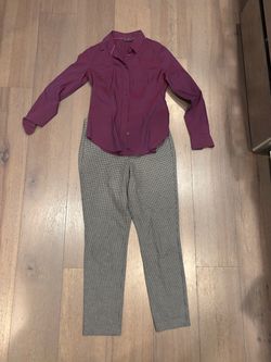 Women's Button-Down Shirt and Pants Set