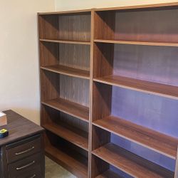 Two wooden shelves 