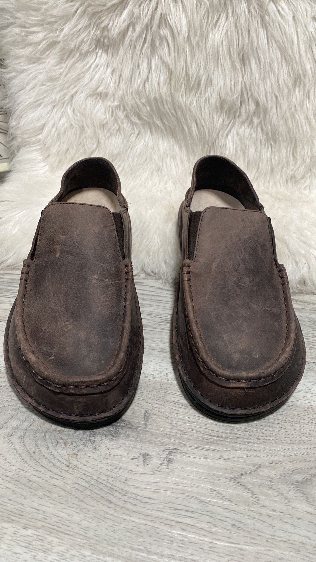 New Birkenstock Mens Duma Oiled Brown Leather Slip On SZ 8 Originally $150 