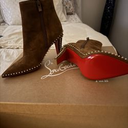 Red Bottom Ankle Boots Brand New